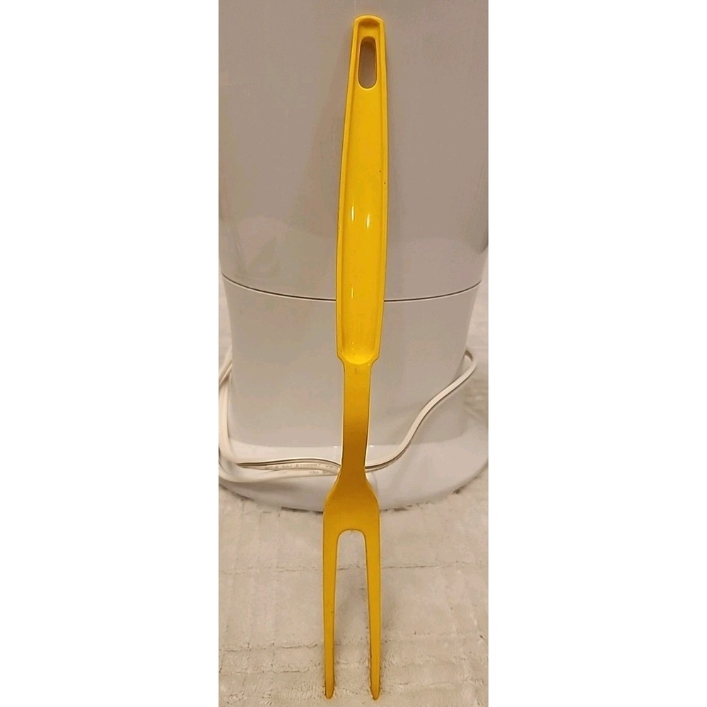 EKCO MEAT SERVING FORK Utensil Nylon 11" Yellow Serving Kitchen Tool‎ Vintage